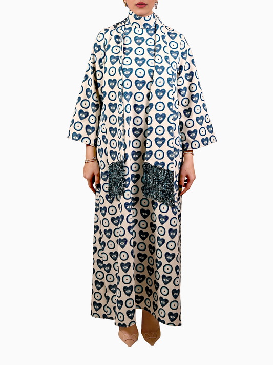 Modern Heritage" Blue Dust Evil Eye" High Neck