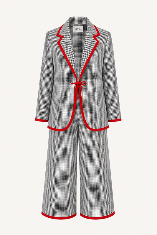 Gingham Blazer Set