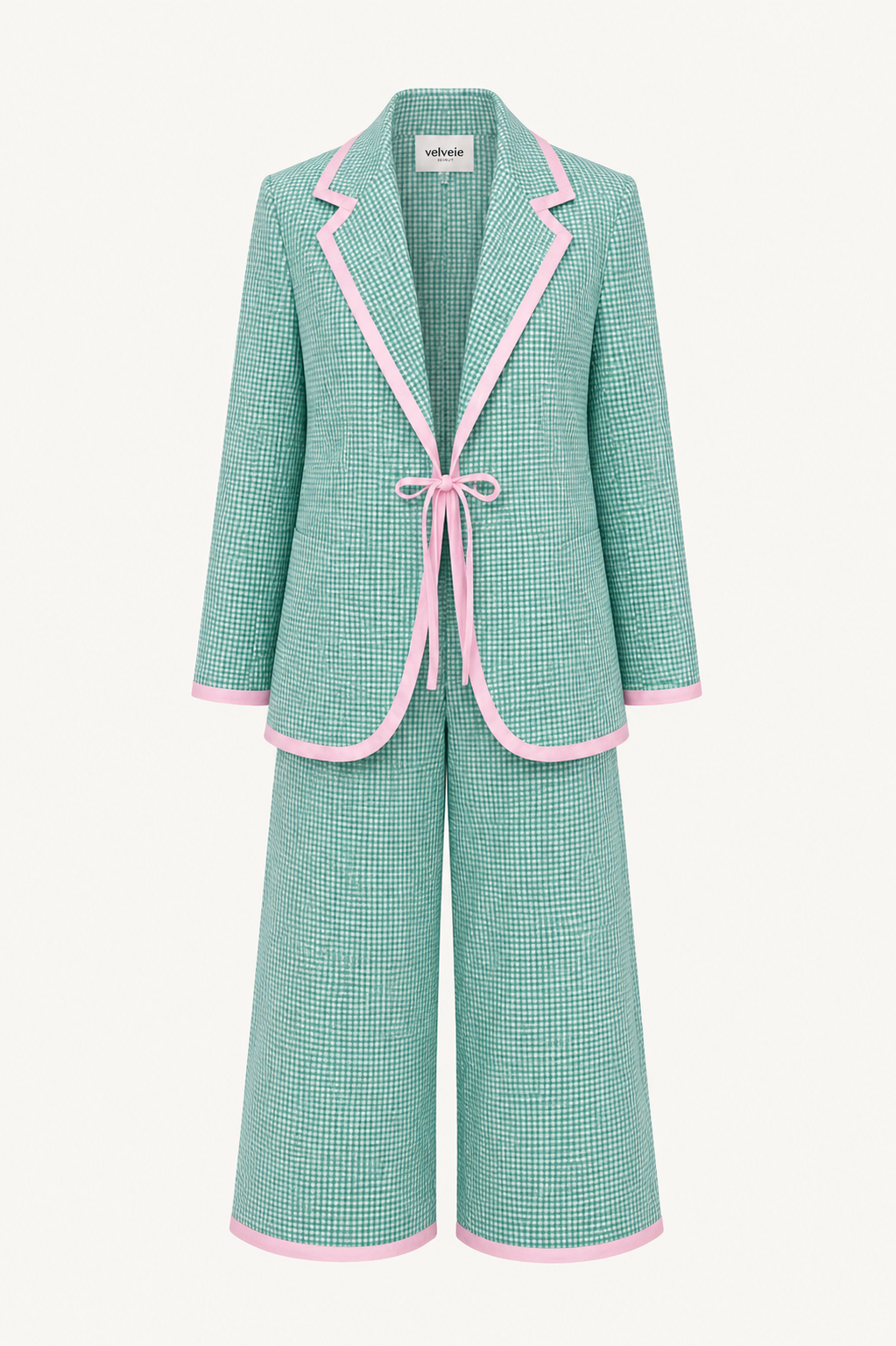 Gingham Blazer Set