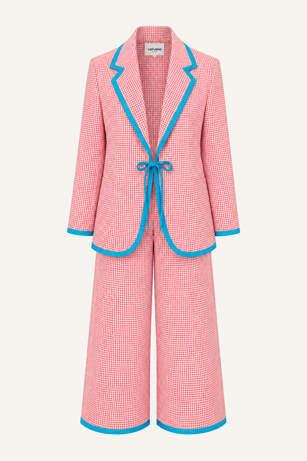 Gingham Blazer Set