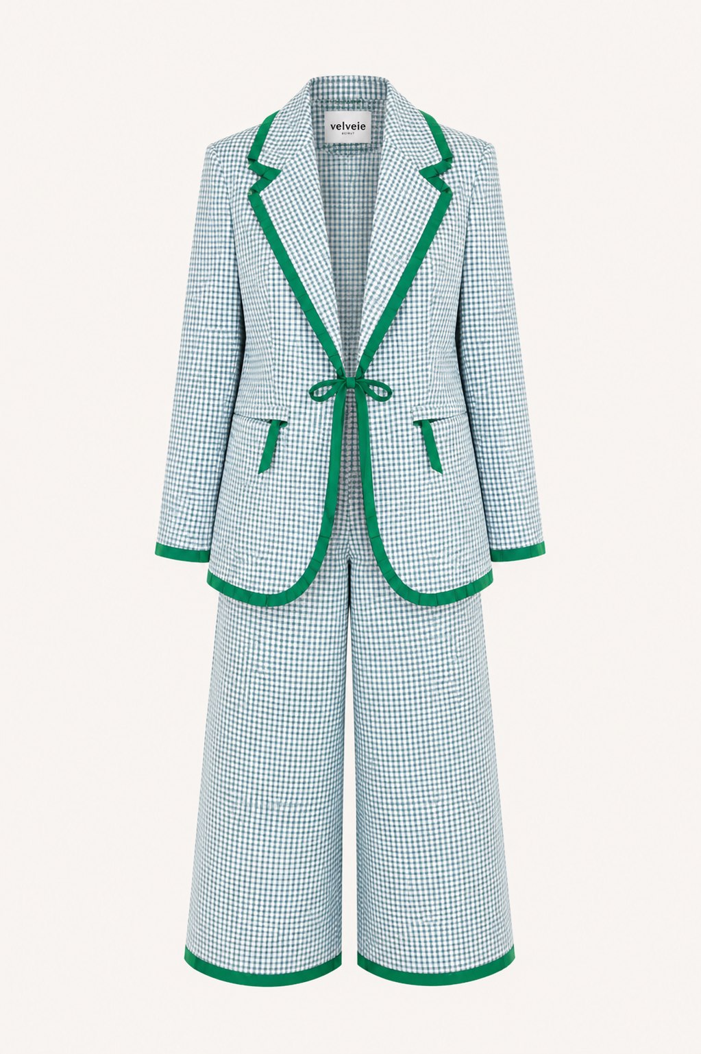 Gingham Blazer Set