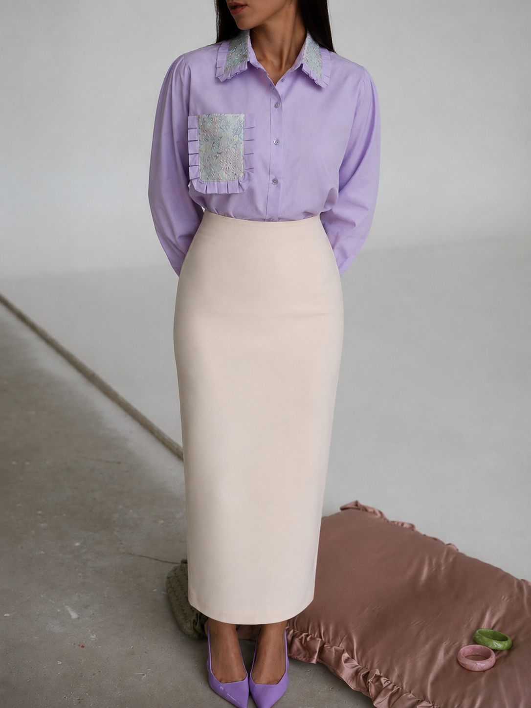 Poplin Brocade Shirt