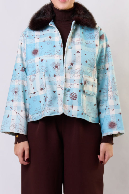 Celestial Jacket With Faux Fur