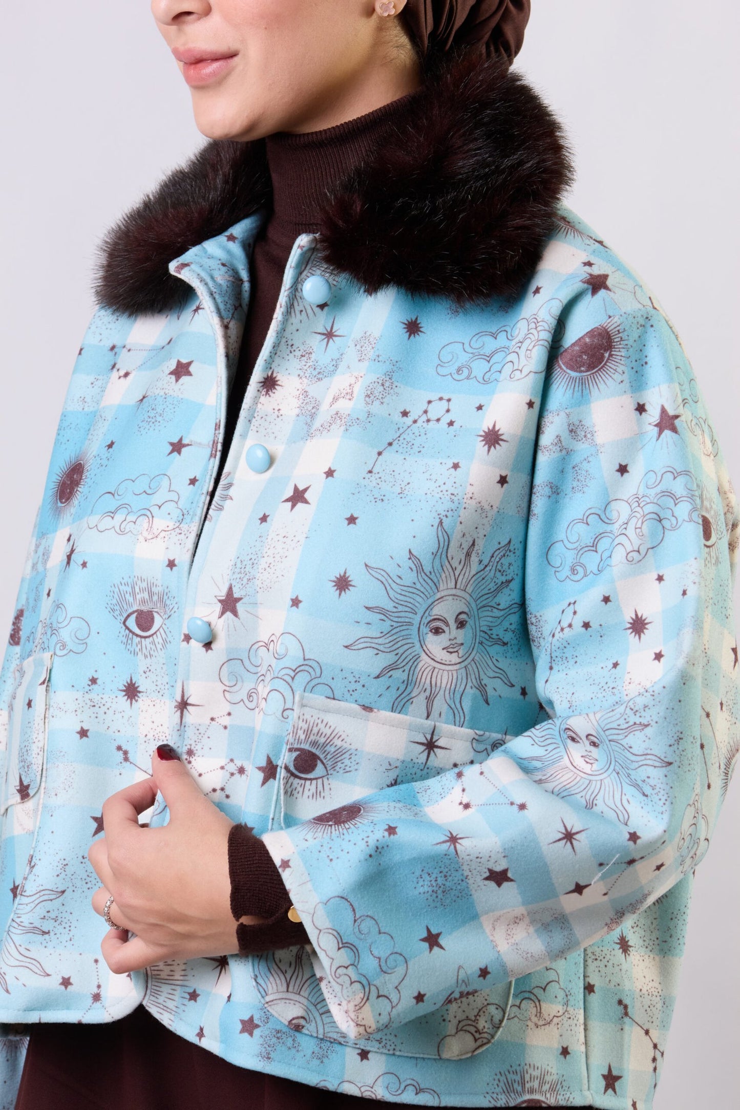 Celestial Jacket With Faux Fur