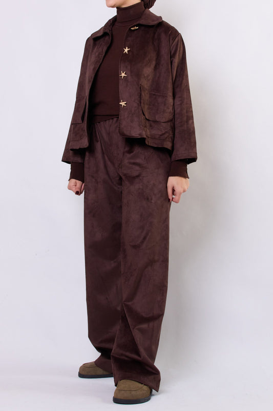 Suede Star Button Set