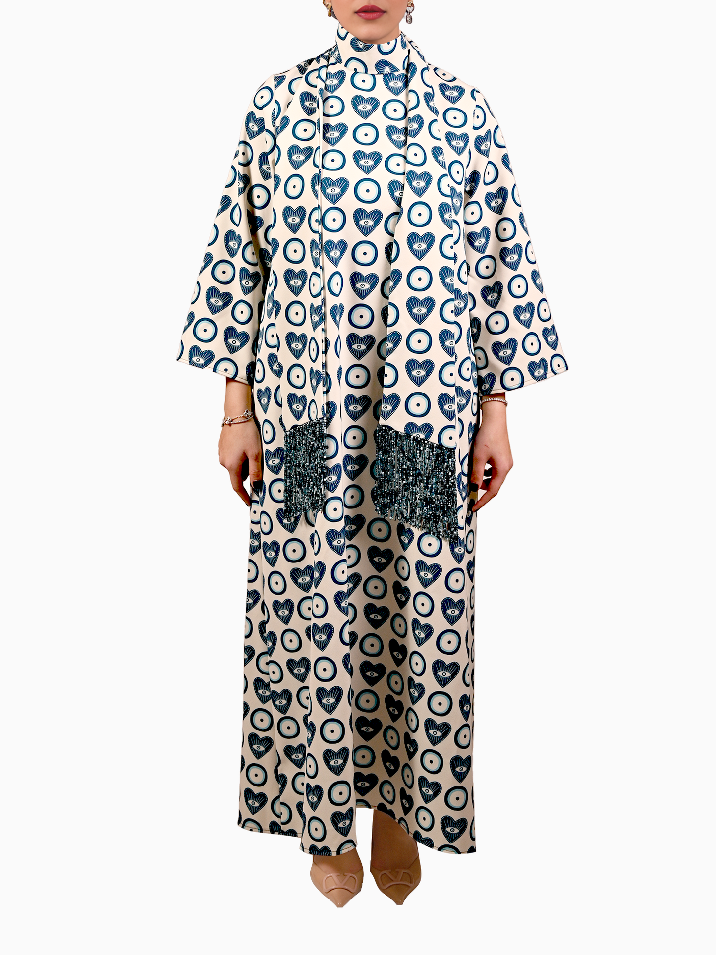 Modern Heritage" Blue Dust Evil Eye" High Neck